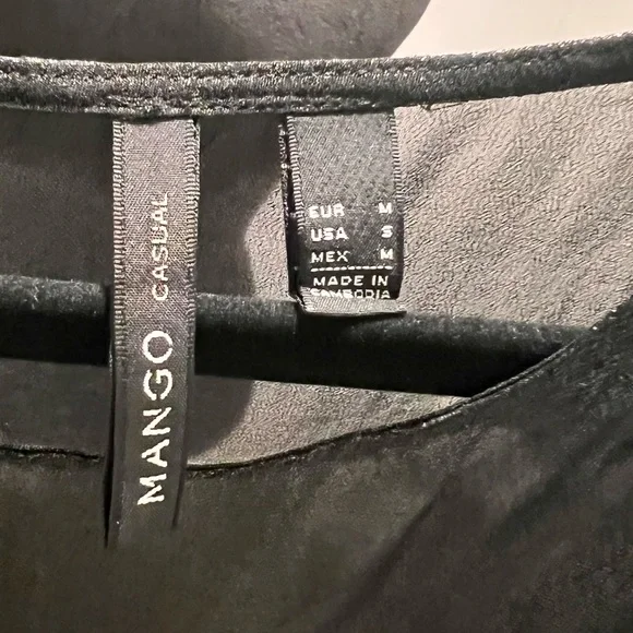 Mango Shimmering Black Blouse - Picture 7 of 7